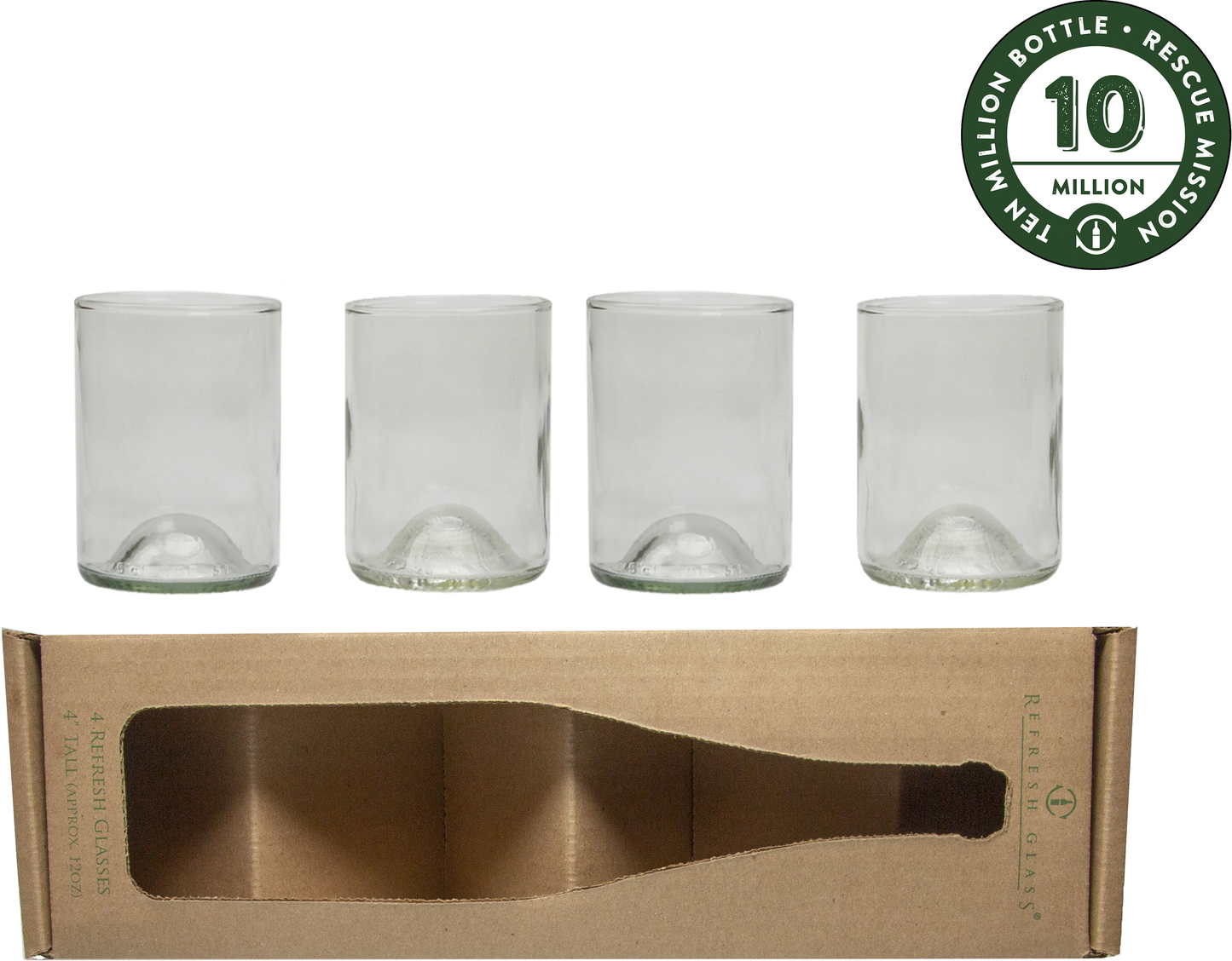 Quatro : 12oz Clear 4 pack